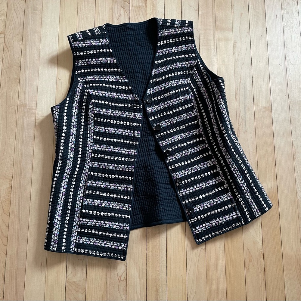 handmade floral quilted vest